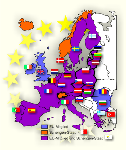 Der Schengen-Raum ab dem 21.12.2007
