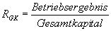 Gesamtkapitalrentabilität mit Betriebsbergebnis