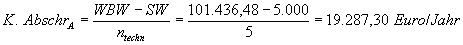 Die kalkulatorische Abschreibung