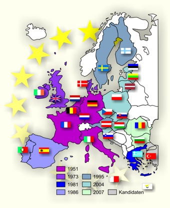 Europa, Gebietsstand ab 2007
