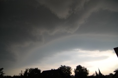 Gewitter über dem Haus des Autoren